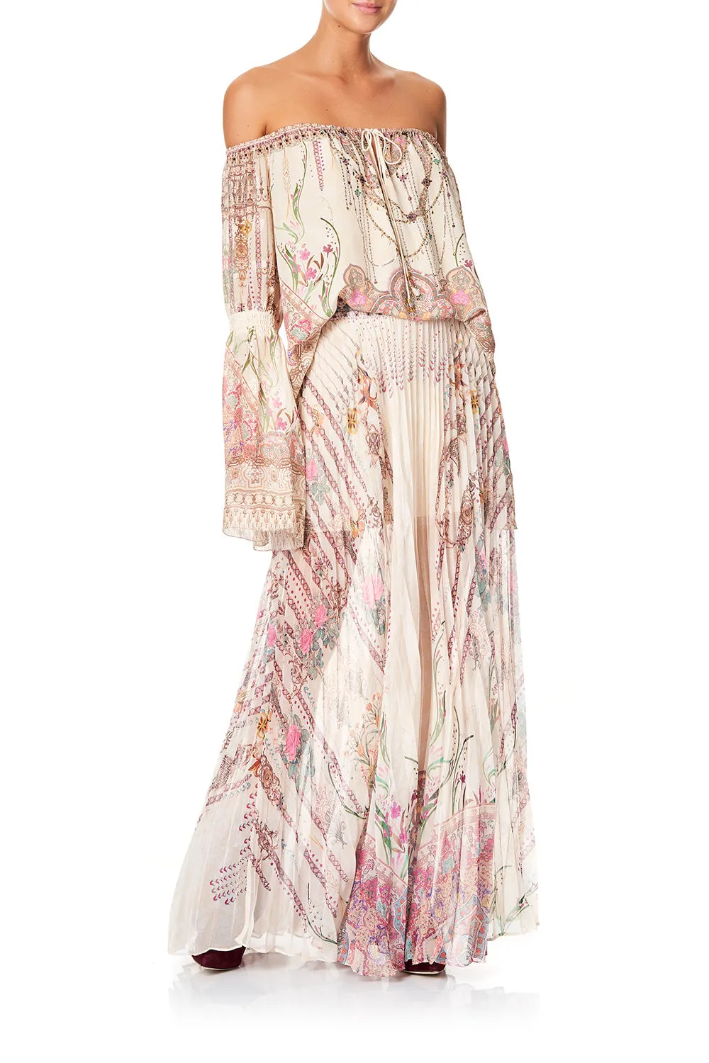 PLEATED FULL HEM SKIRT GOLDEN AGE