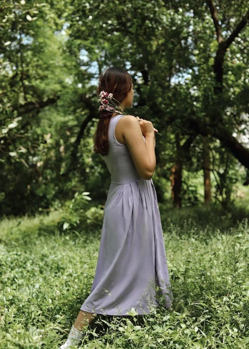 Pleated Petal Dress