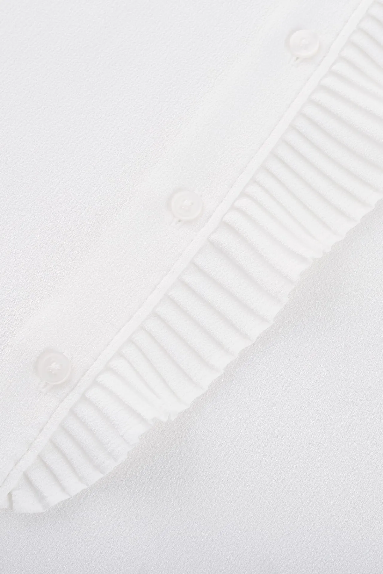 Pleated Stand Collar 
Blouse