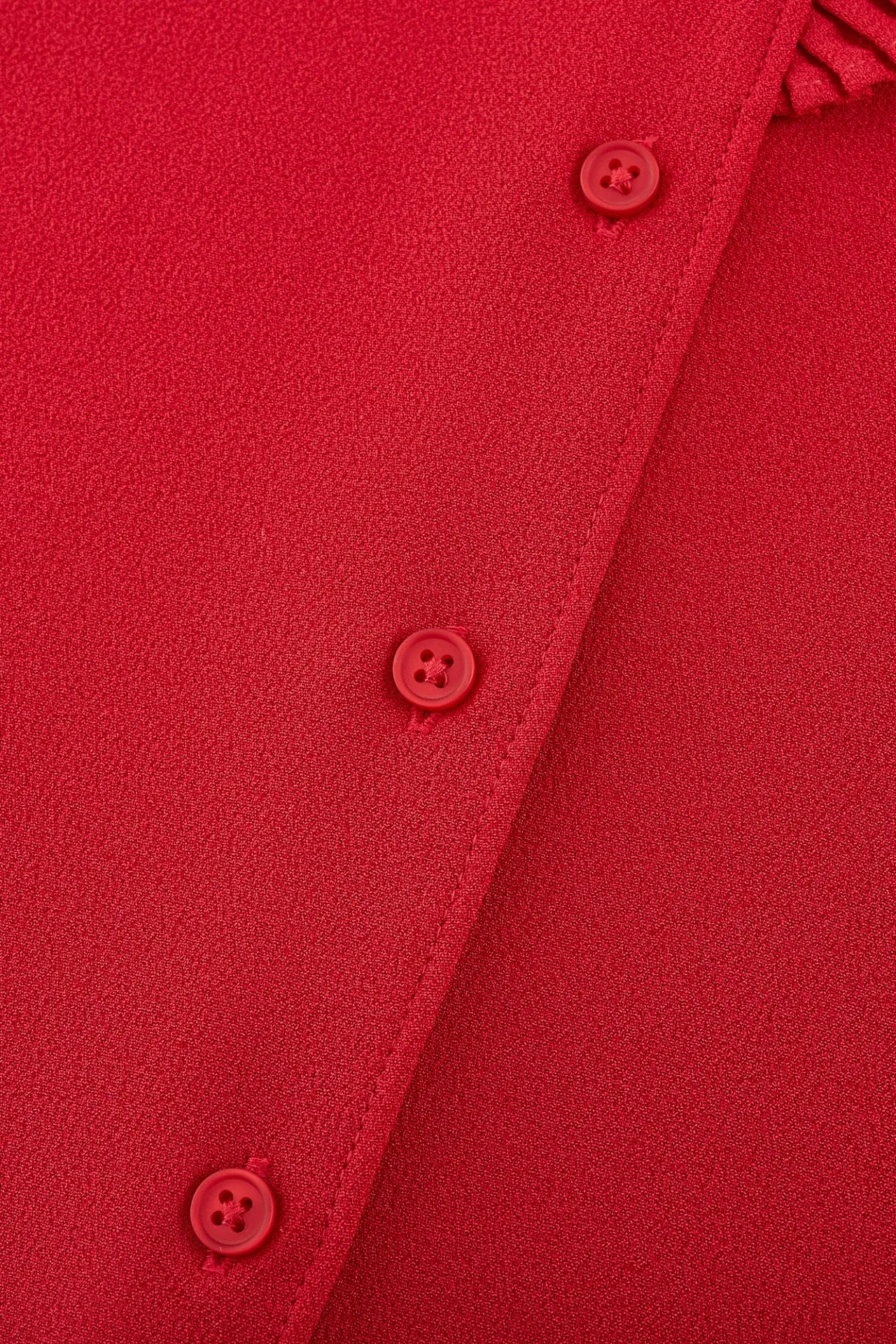 Pleated Stand Collar 
Blouse