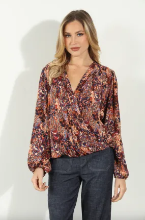 Pleated Surplice Top