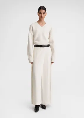 Pleated wrap skirt snow