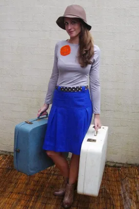 pleats please! cobalt blue