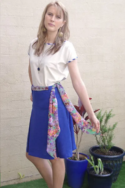 pleats please! cobalt blue