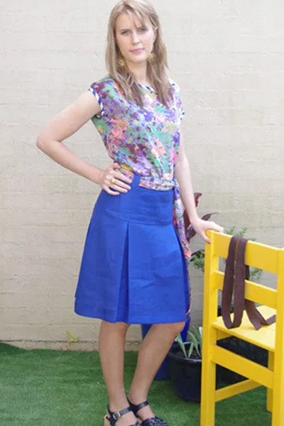 pleats please! cobalt blue