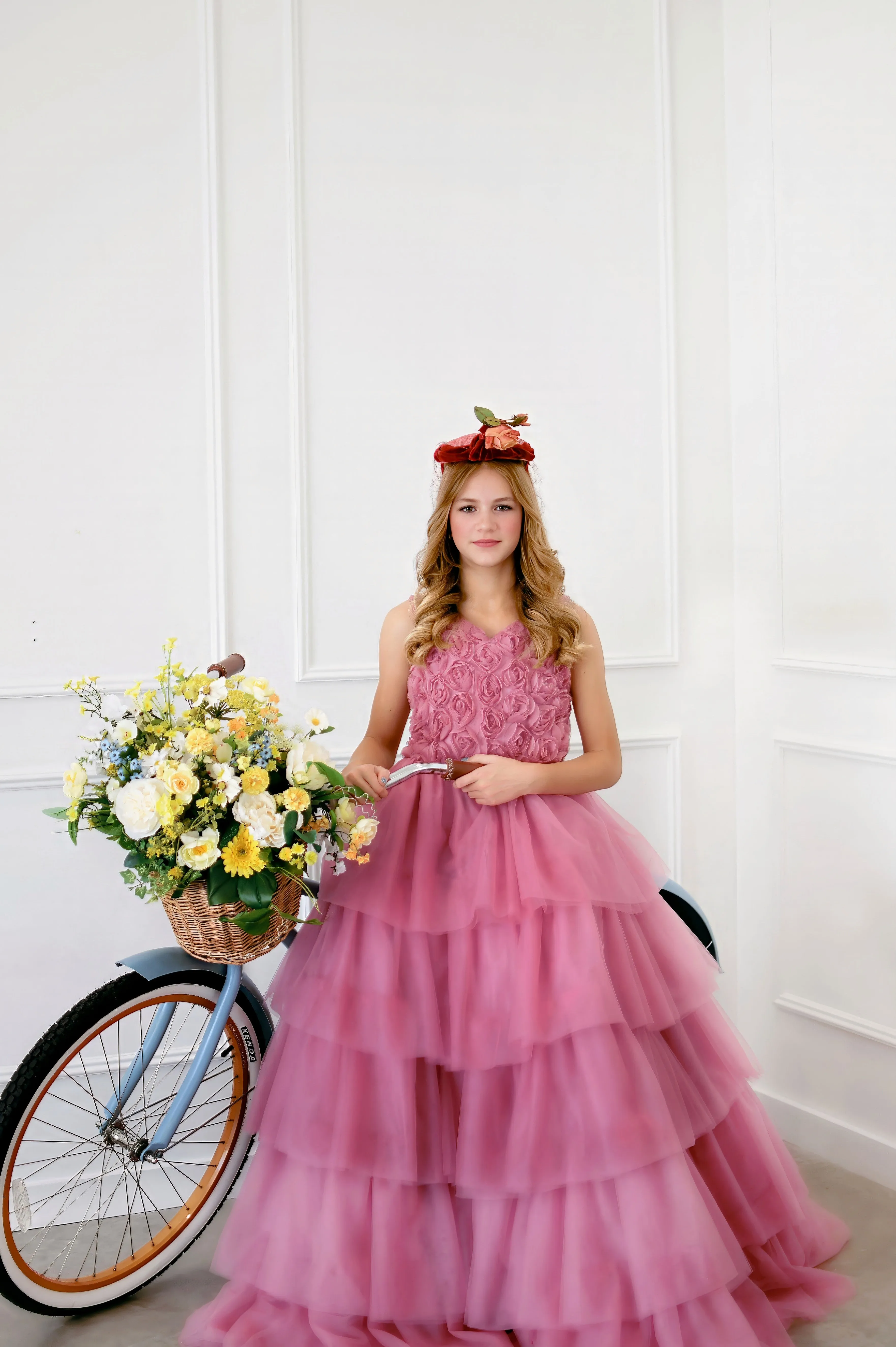 "Jardin Pastel" Couture Floor length gown  (12 Year - Petite 14 Year)