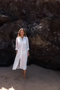 RAGALLO EYELET BEACH DRESS