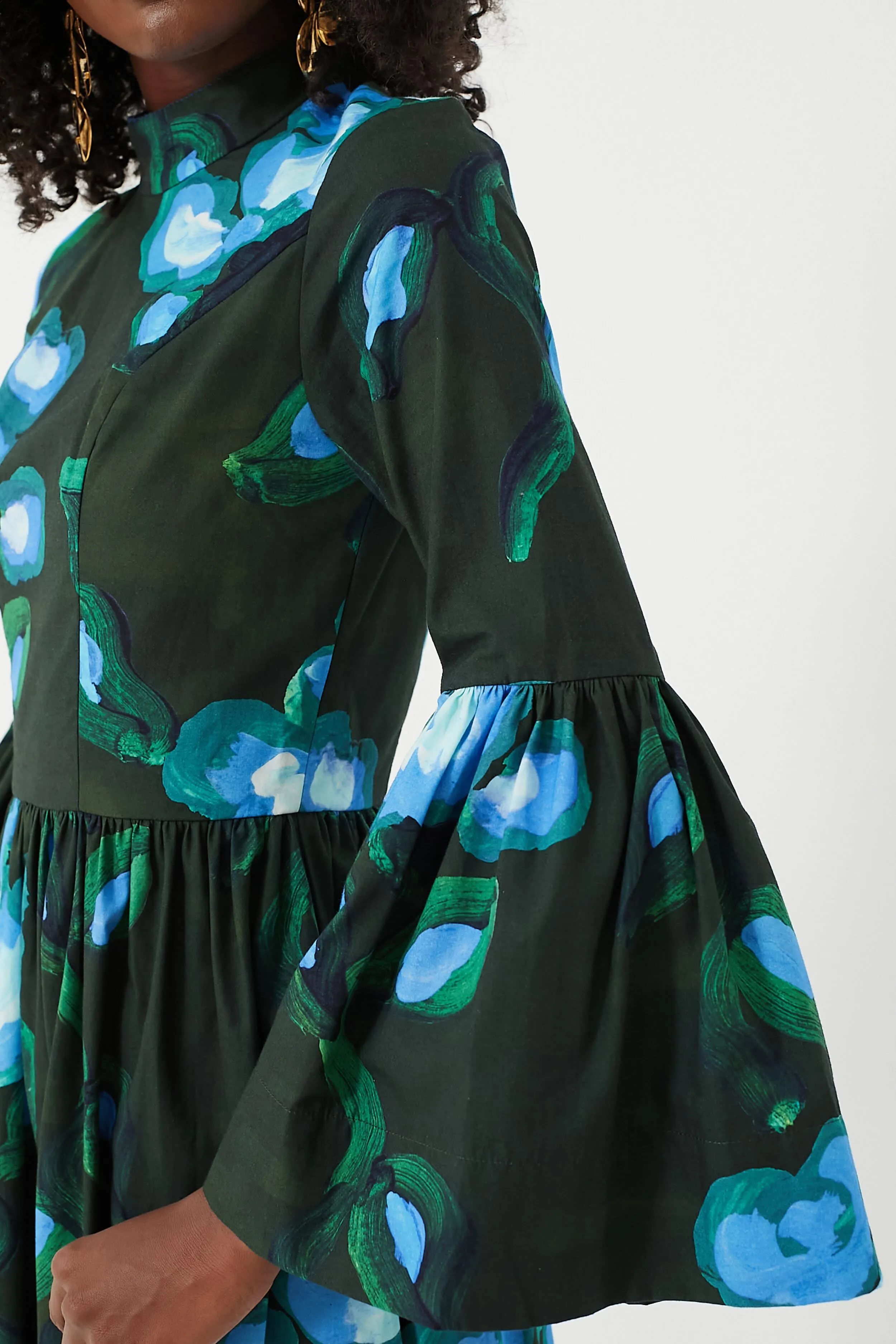 Recuerdos Verde Print Matilda Dress