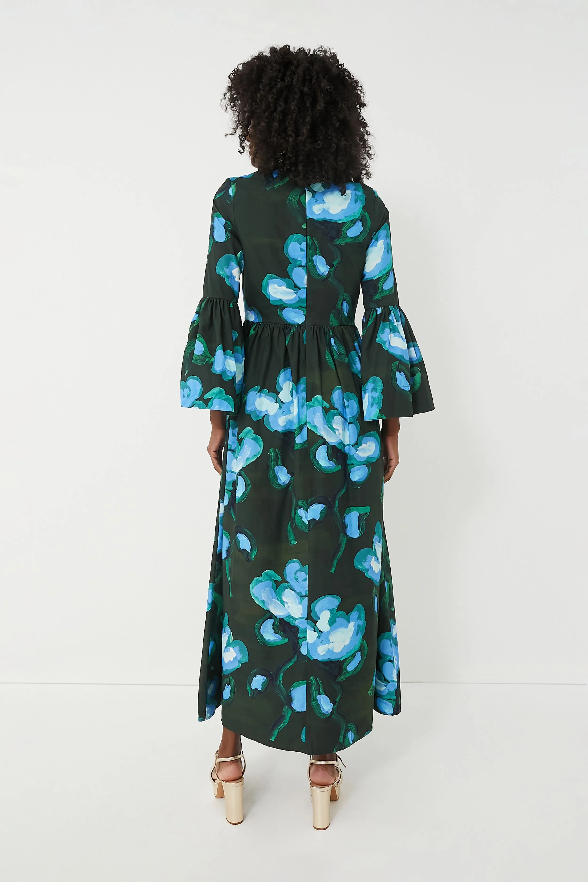 Recuerdos Verde Print Matilda Dress