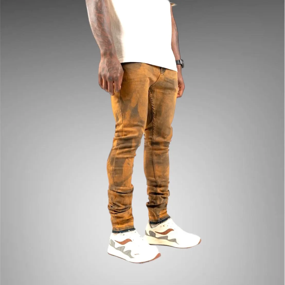 Relapse Jeans Woodland Skinny Denim Brown