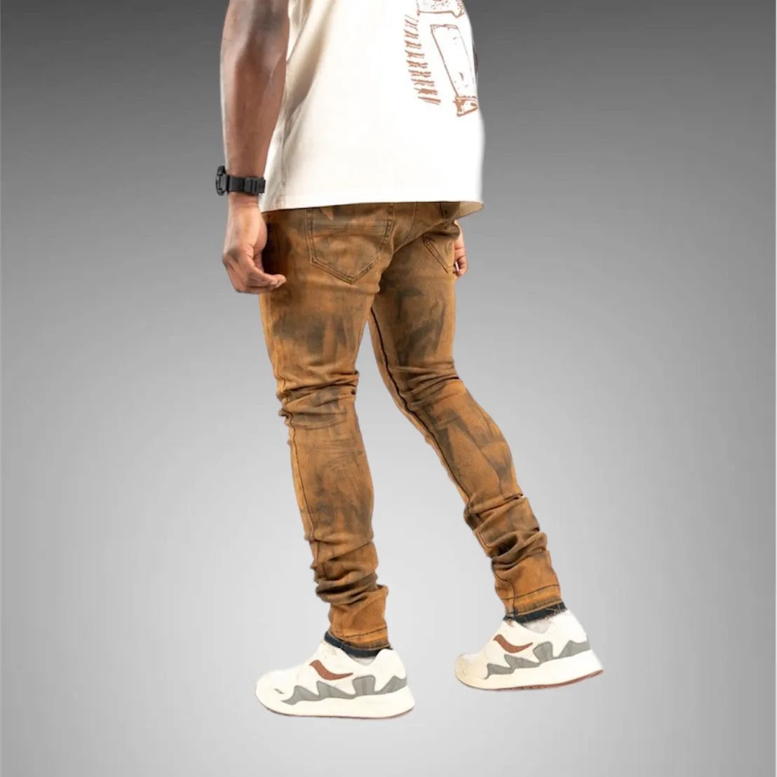 Relapse Jeans Woodland Skinny Denim Brown