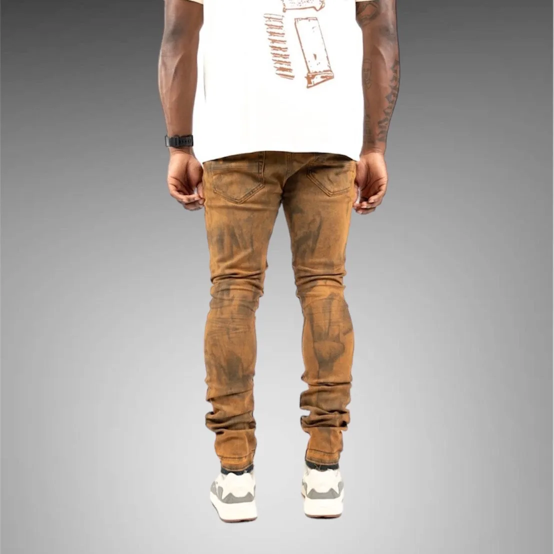 Relapse Jeans Woodland Skinny Denim Brown