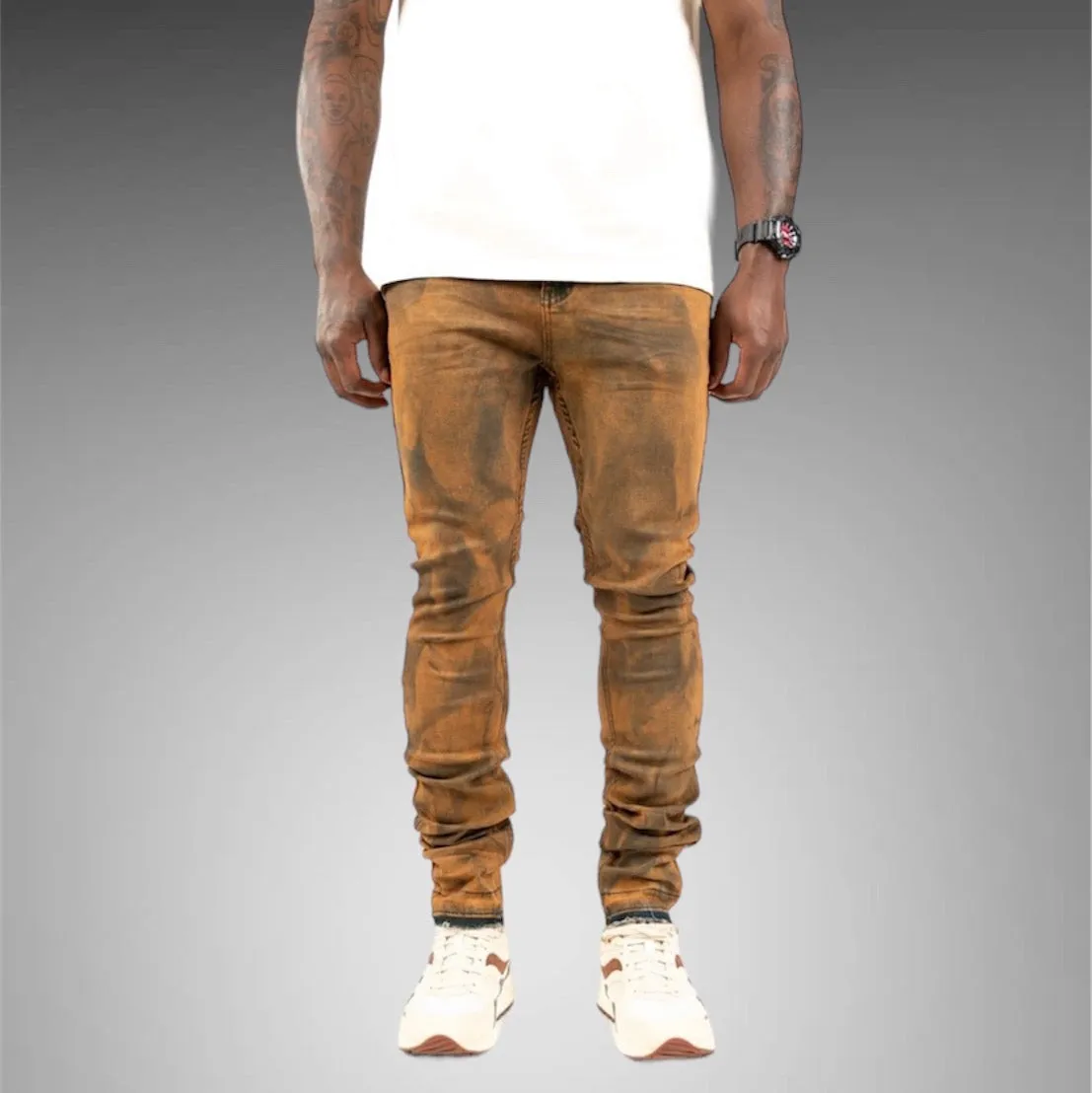 Relapse Jeans Woodland Skinny Denim Brown
