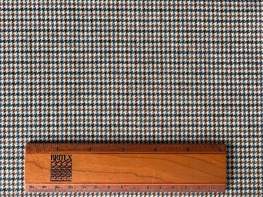 Reversible Teal Blue & Chocolate Wool Plaid