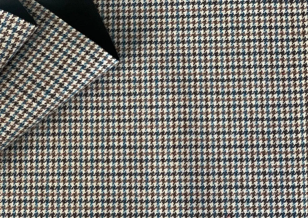 Reversible Teal Blue & Chocolate Wool Plaid