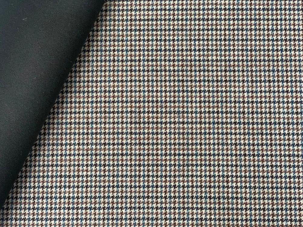 Reversible Teal Blue & Chocolate Wool Plaid