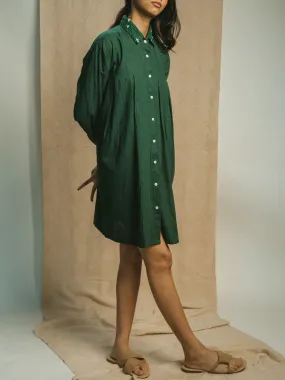 Rewind Pleated Dress Green