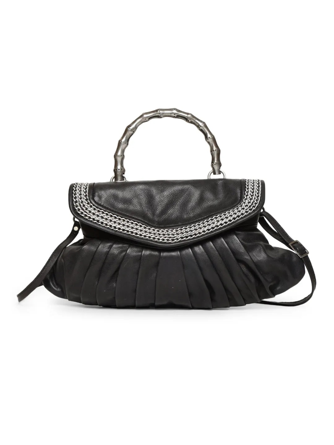 Romantic Black: Leather Crossbody By Art N Vintage