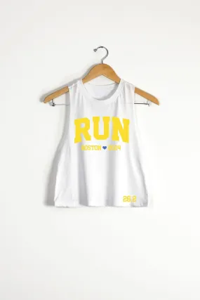 RUN Boston Racerback Crop Tank