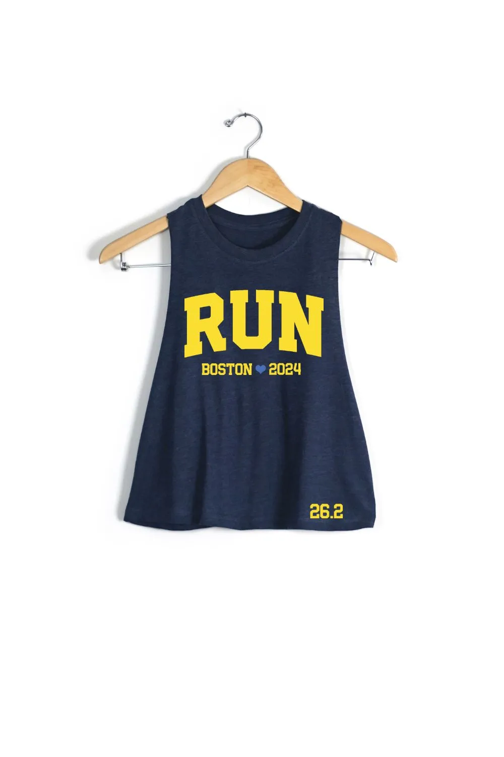 RUN Boston Racerback Crop Tank