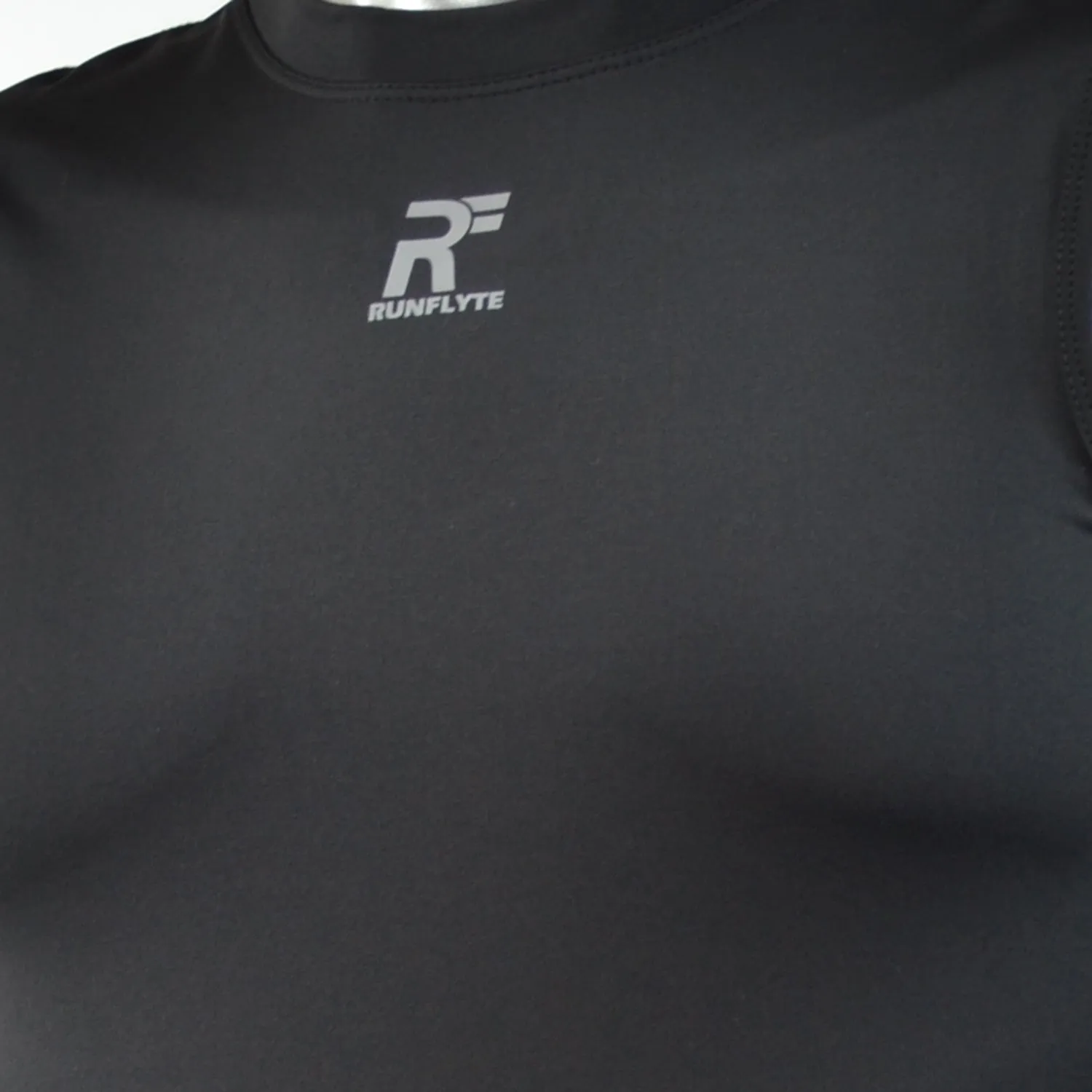 RunFlyte Men's Basics Light Compression Tank Top - Training - Moisture Wicking Black/Grey