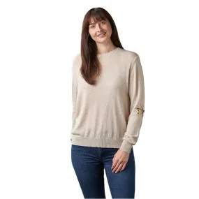 Sand Cashmere Blend Jumper Gold Stars
