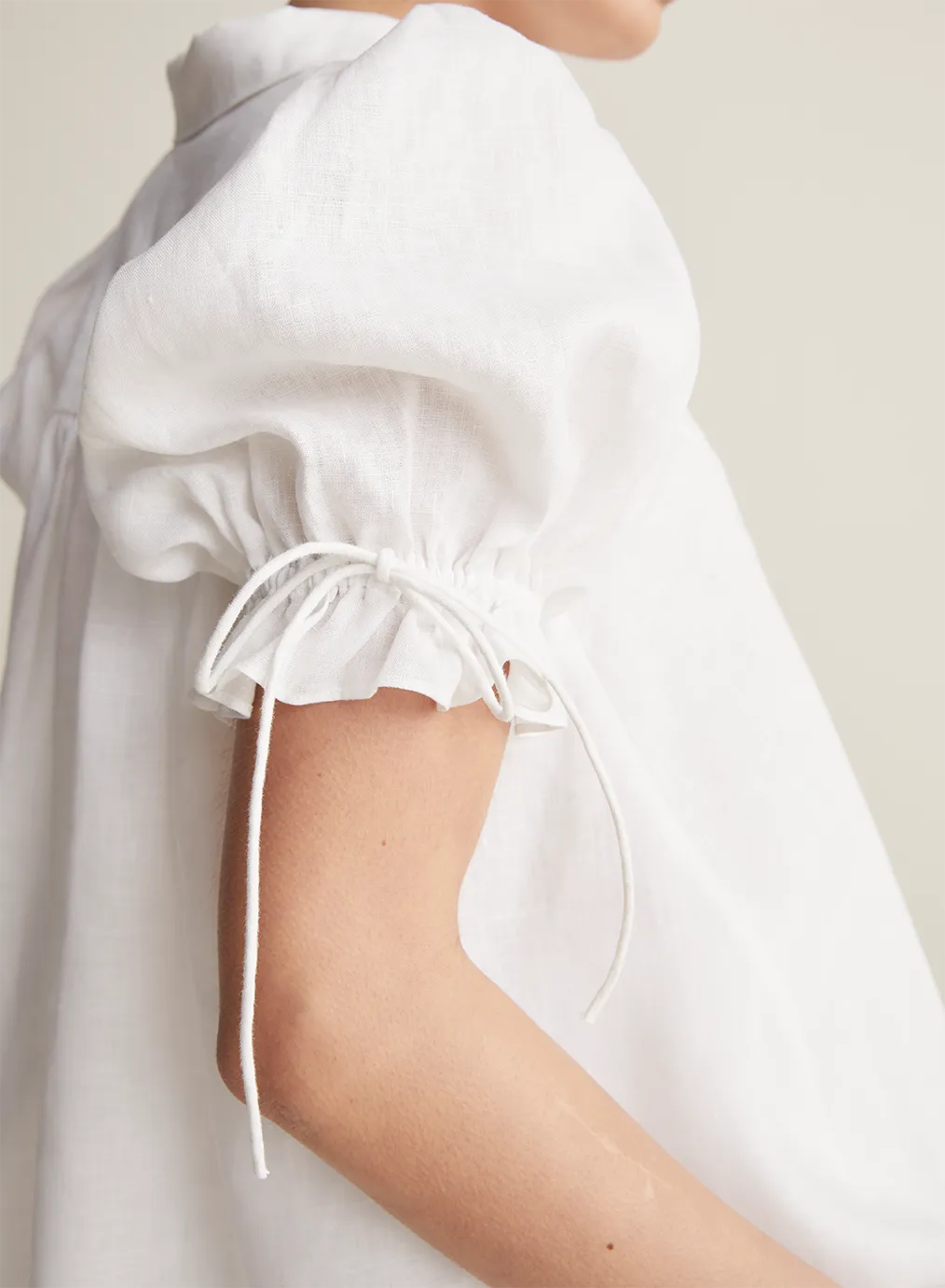 Sara Linen Shirt | Optical White