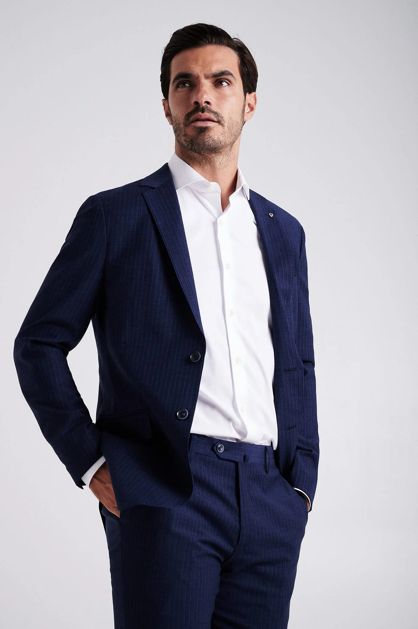 Sim fit wool stretch suit
