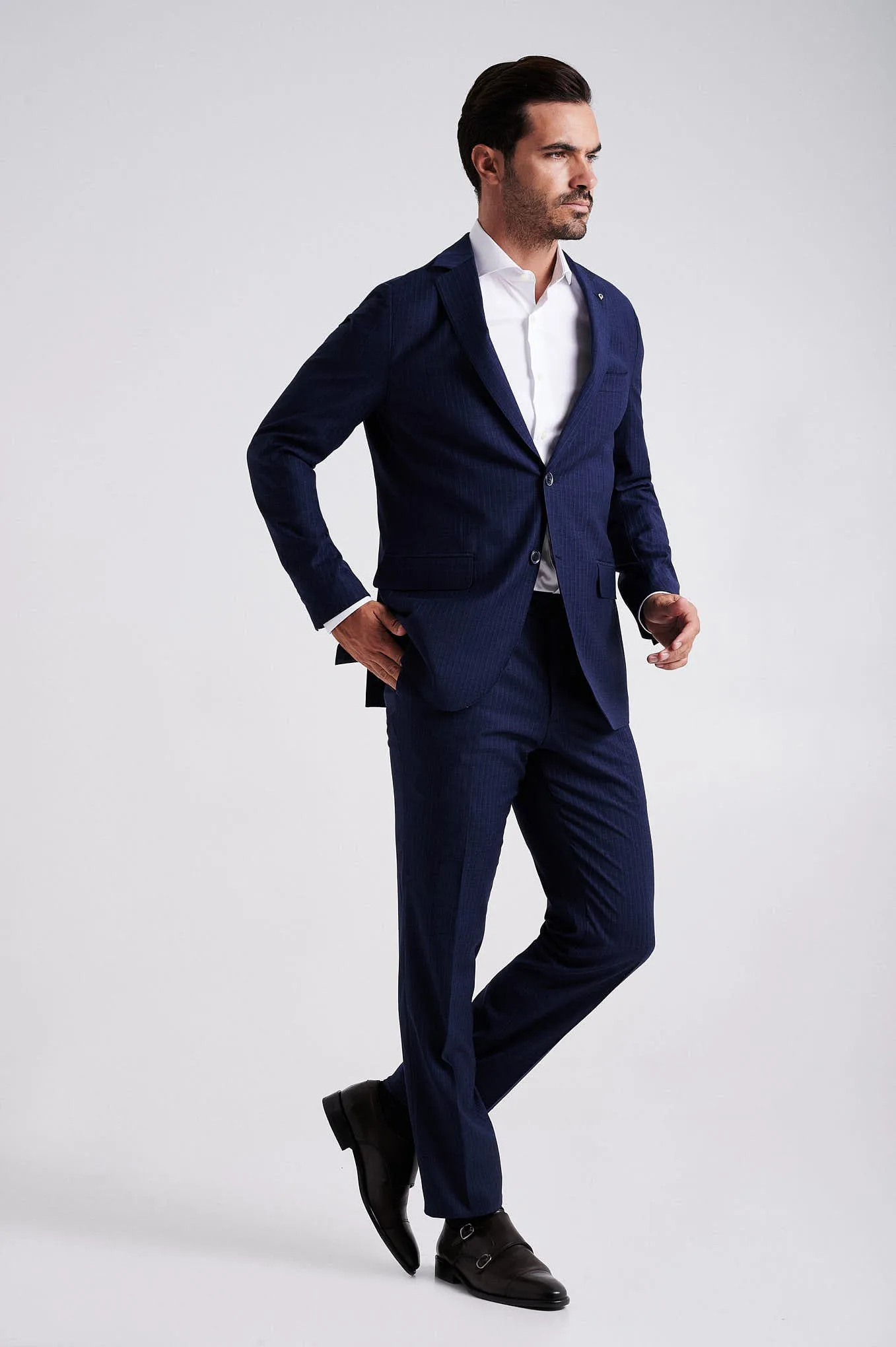 Sim fit wool stretch suit