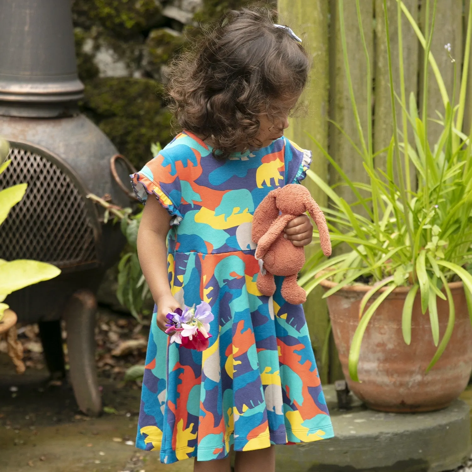 Skater dress- camo bear