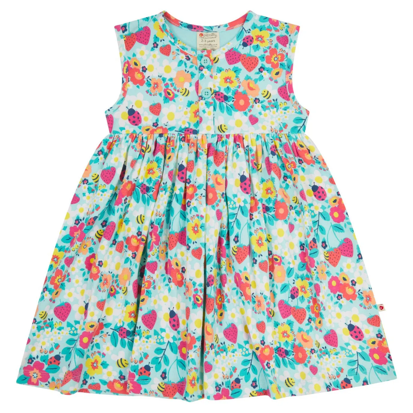 Sleeveless dress- strawberry fields