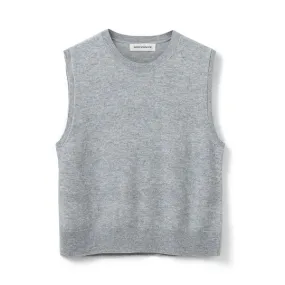 Sofie Schnoor Knitted Tank Top-Grey Melange-SNOS551