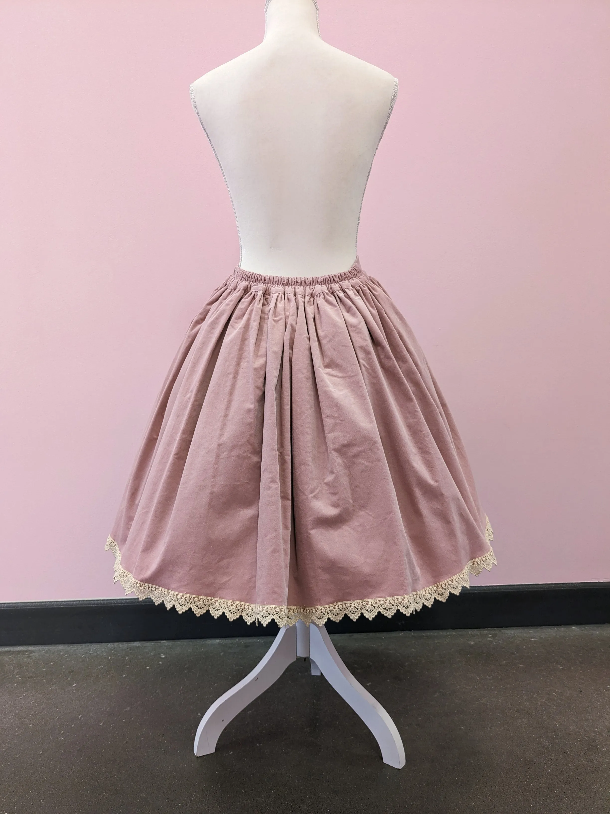 Solid Velvet Skirt