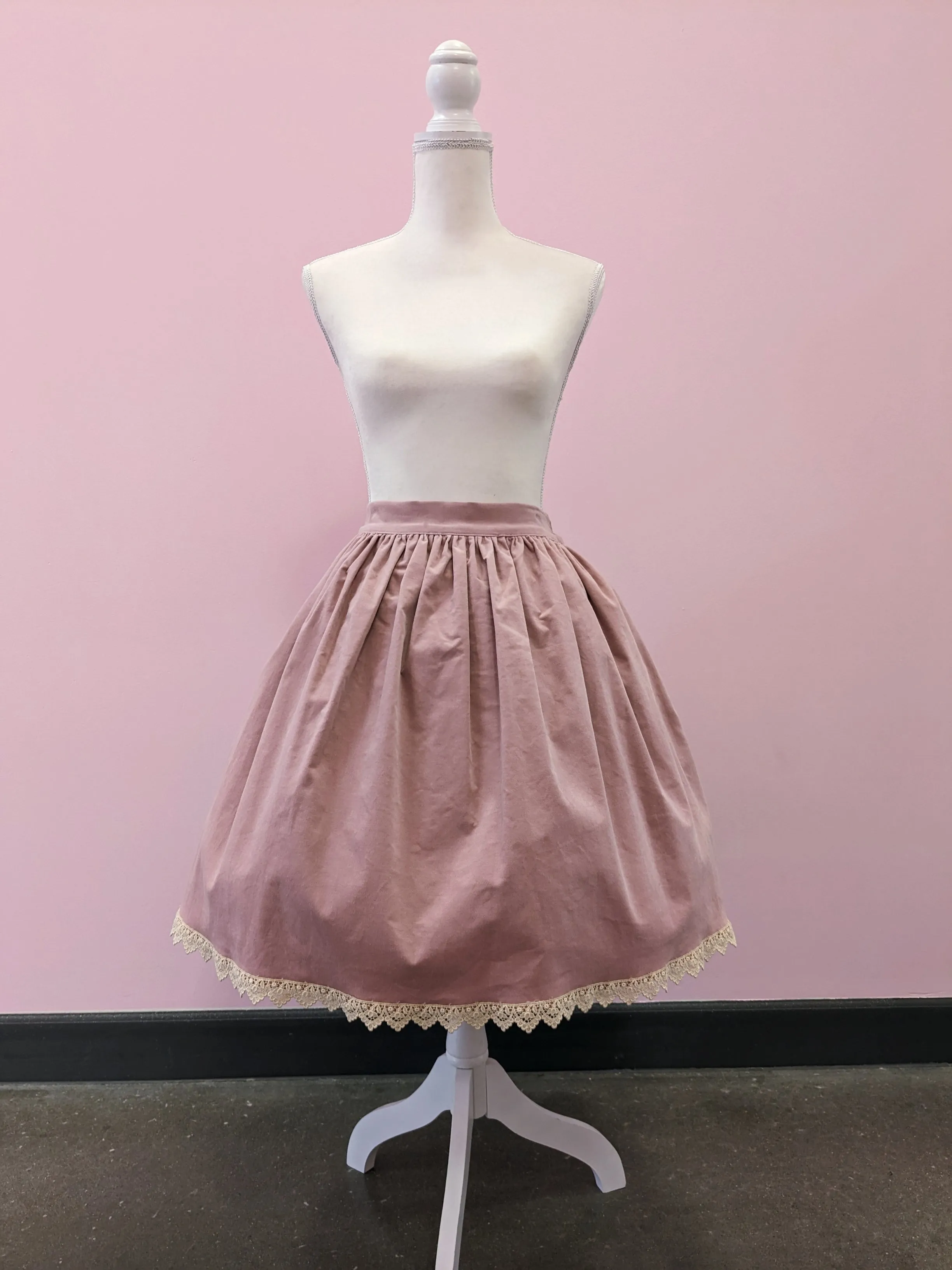 Solid Velvet Skirt