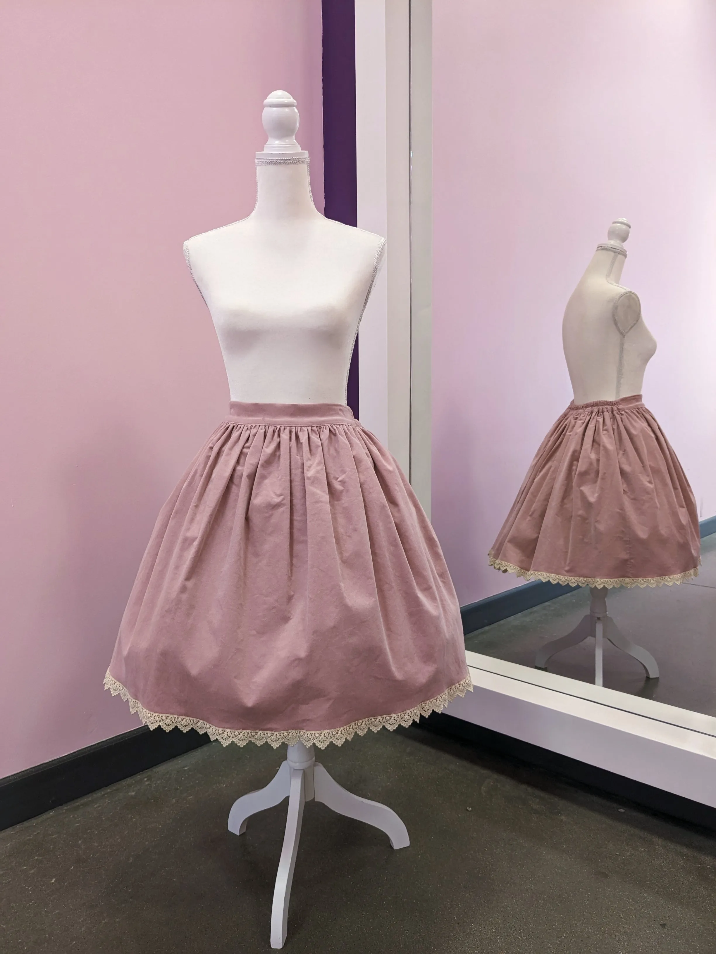 Solid Velvet Skirt