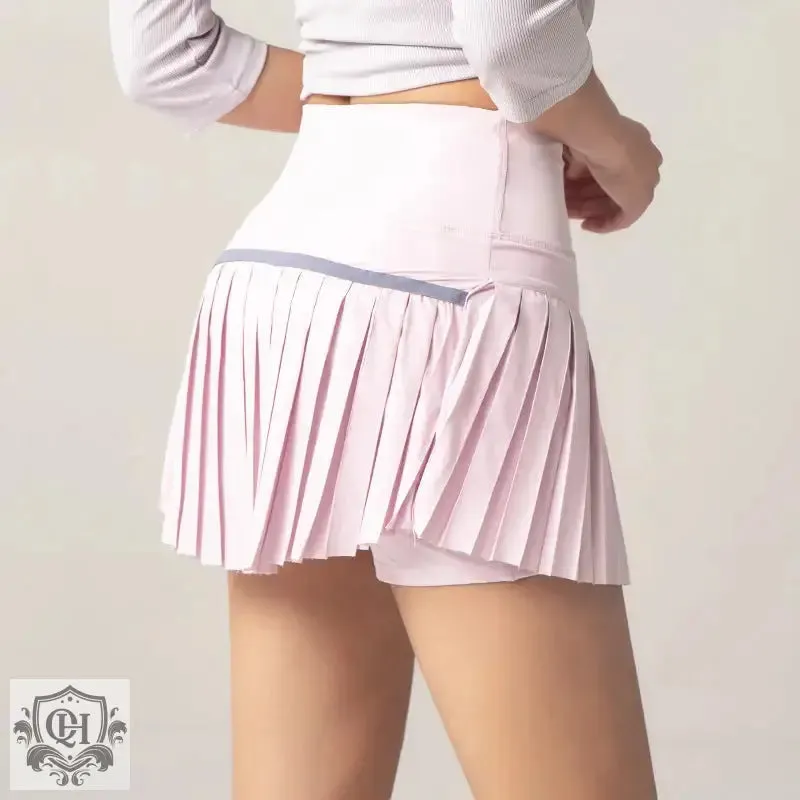 Sporty Chic Pleated Mini Skirt