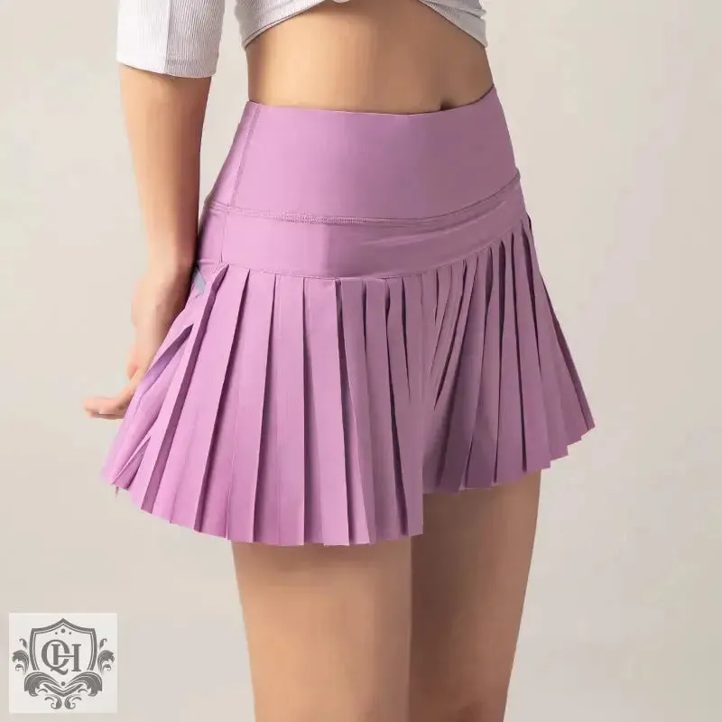 Sporty Chic Pleated Mini Skirt