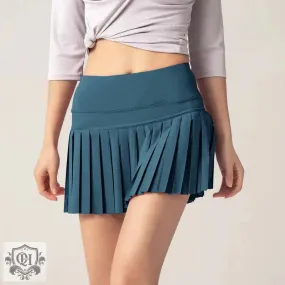 Sporty Chic Pleated Mini Skirt