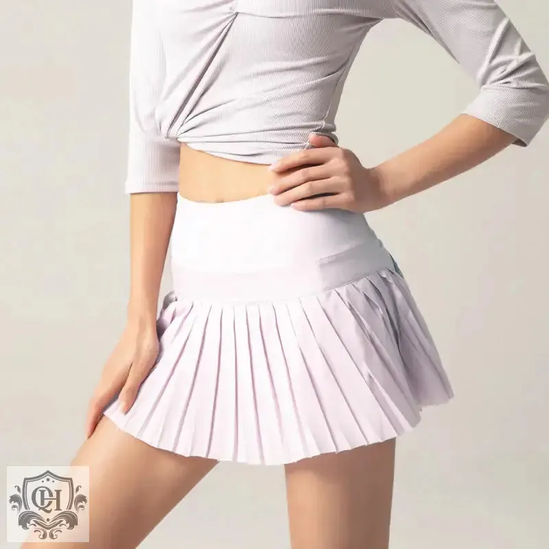 Sporty Chic Pleated Mini Skirt