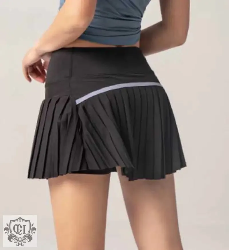 Sporty Chic Pleated Mini Skirt