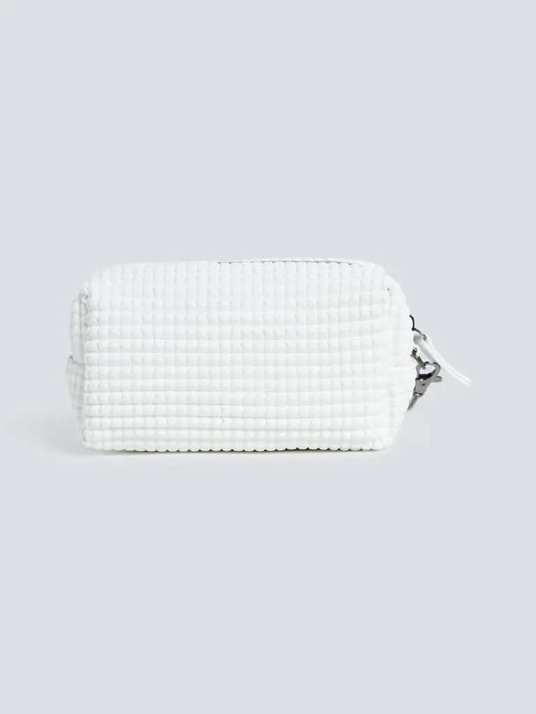 Studiowest White Pleated Makeup Pouch