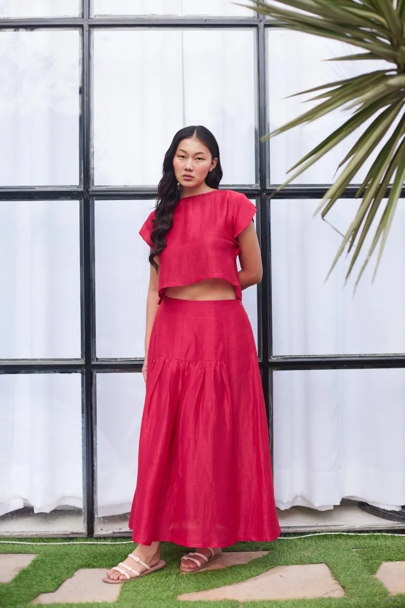 Thames Tide Skirt - Pink