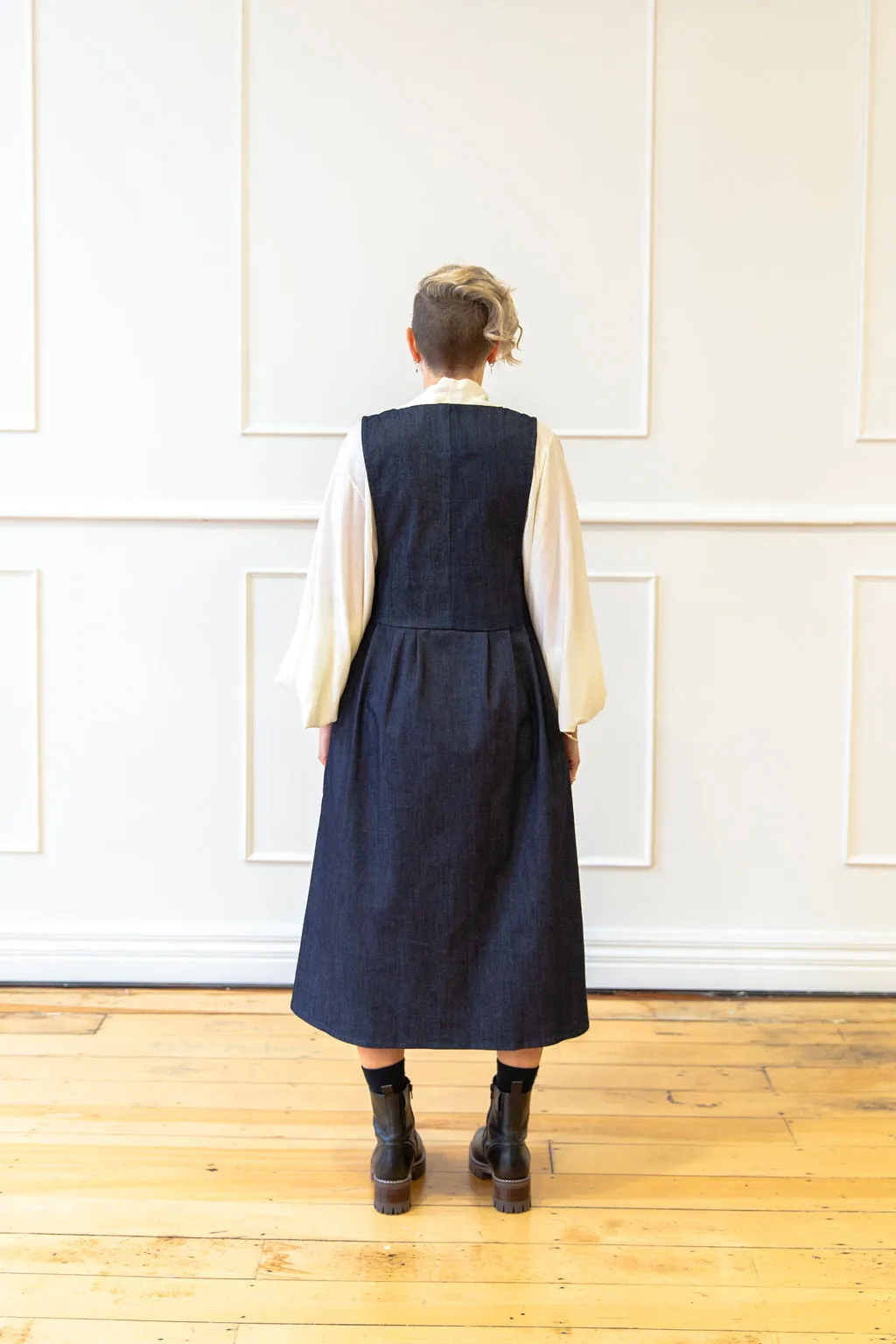 The Pinny - Black Organic Denim