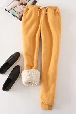 Thicker Elastic Waist Women's Pants