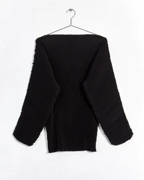 Totême 'azores' plissé top, black, 8