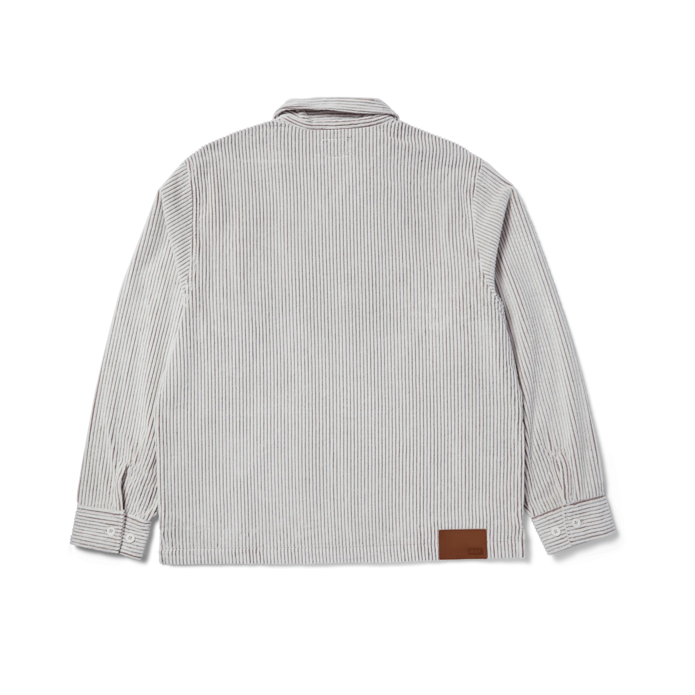 Two Tone Corduroy Zip Shacket