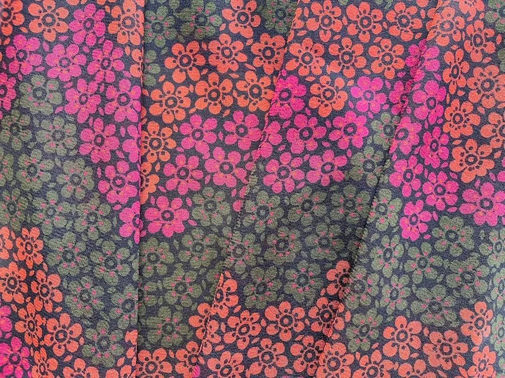 Valentino Carnaby Street-Influenced Zig-Zag Silk Chiffon (Made in Italy)
