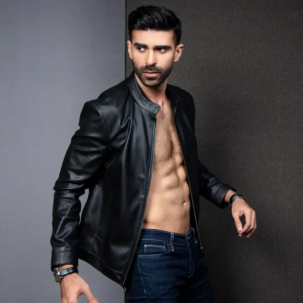 Vintage Black Biker Leather Jacket - Kaptan