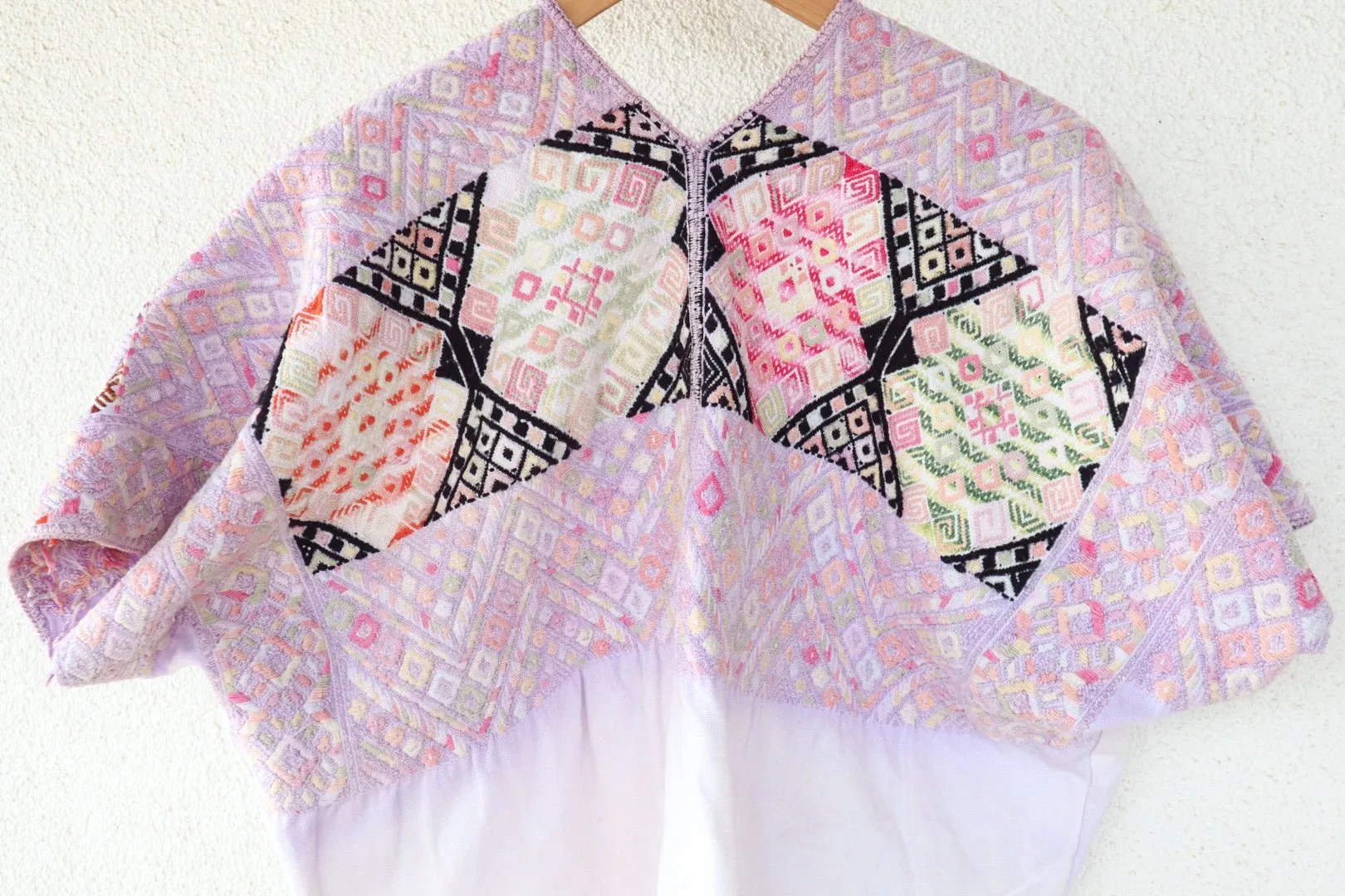 Vintage Huipil Top – Handwoven Mayan Blouse from Nahuala