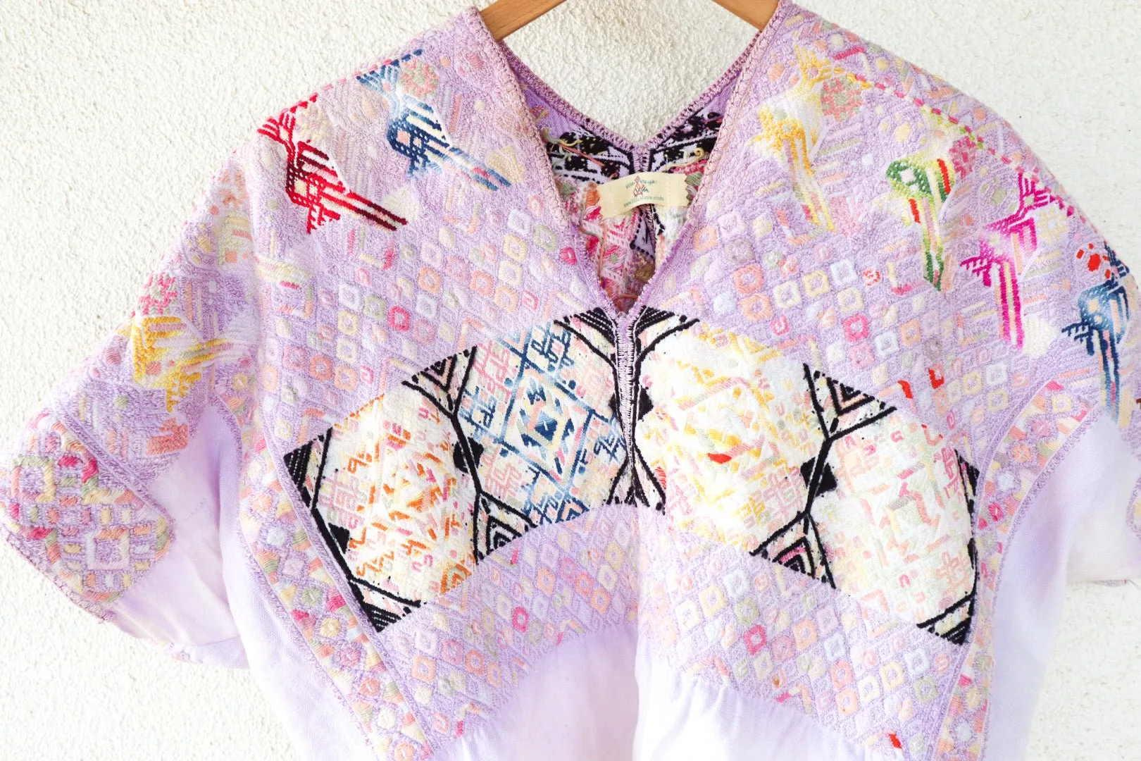 Vintage Huipil Top – Handwoven Mayan Blouse from Nahuala